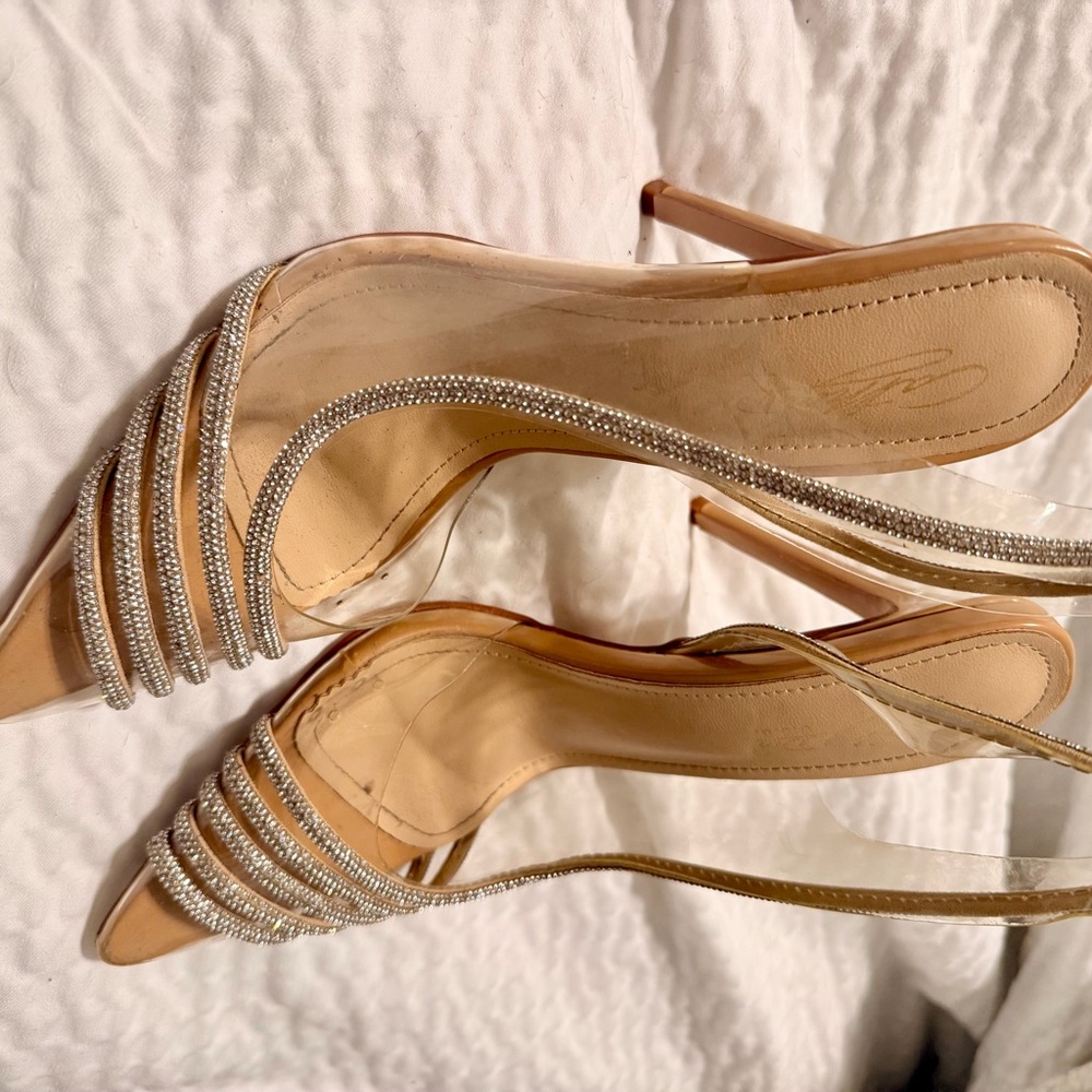 Elegant Rhinestone Strappy Heels